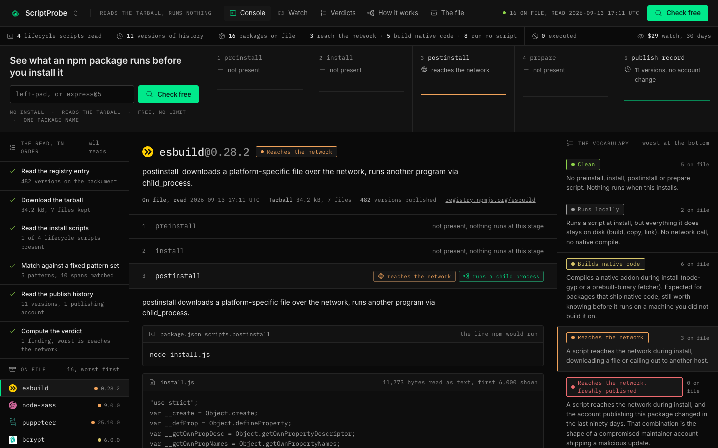 scriptprobe.thecompound.tech at a 1440 pixel desktop viewport