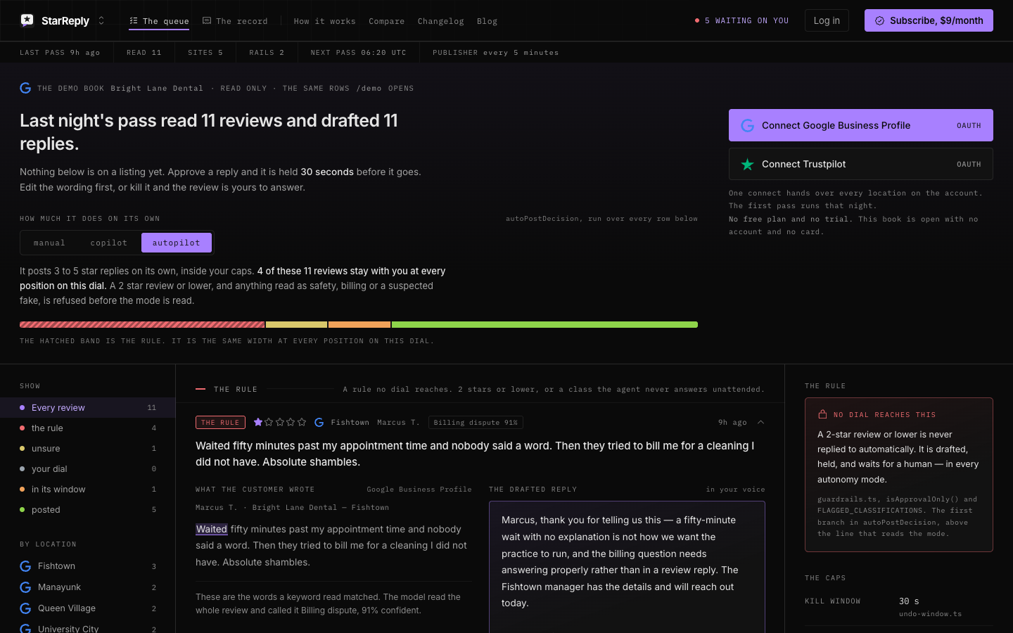 starreply.thecompound.tech at a 1440 pixel desktop viewport