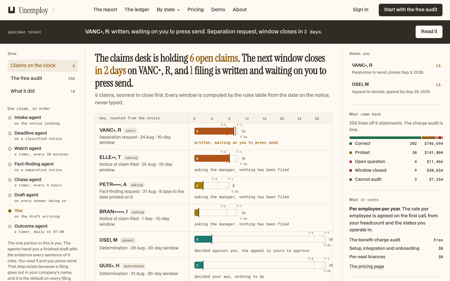unemploy.co at a 1440 pixel desktop viewport